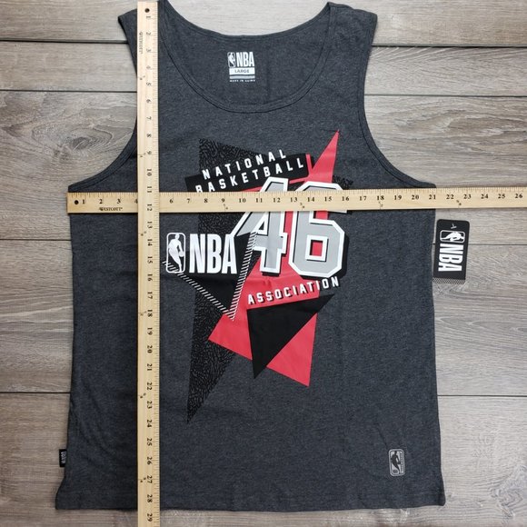 NBA 46  MEN'S  T-SHIRT GREY/RED SIZE LARGE - Picture 4 of 9